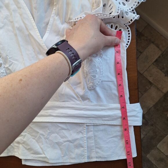 Claudie PIERLOT White Cotton Wrap Shirt - Picture 7 of 12